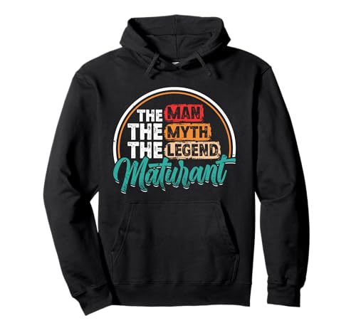 Maturant MAN THE MYTH THE LEGEND Lustiges Matura Pullover Hoodie von Matura Geschenk Maturant Lustiges Matura Geschafft