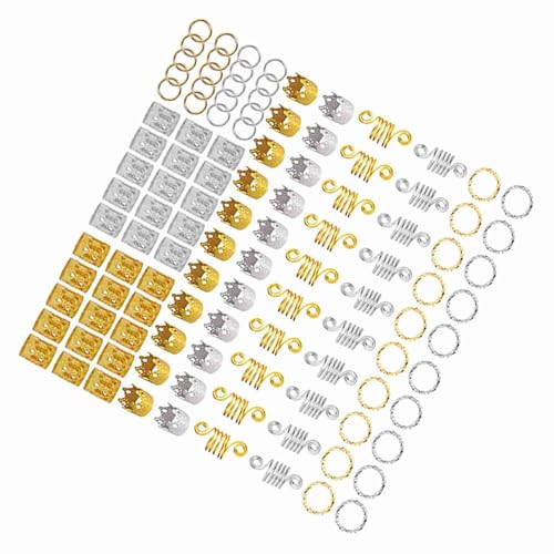 Haargebiete Ringe Dreadlock Clips Loops Dekoration für Frauen und Mädchen, 110pcs von Matybobe