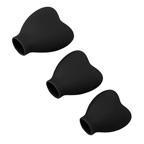 Make -up -Pinselabdeckung Herzförmige Silikonbürstenkappe 3pcs Tragbare Kosmetikgarde für Frauen Mädchen (Schwarz) von Matybobe