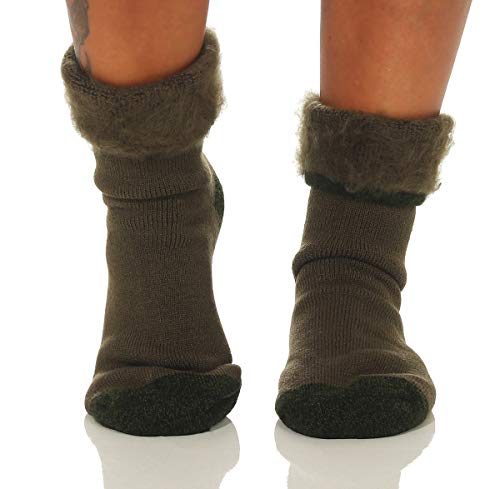 Matyfashion Collection Herren Damen Mega Thermosocken/Warme Winterstrümpfe bis -25°C Kälte/ 5 (43-46, Grün Tarn) von Matyfashion Collection