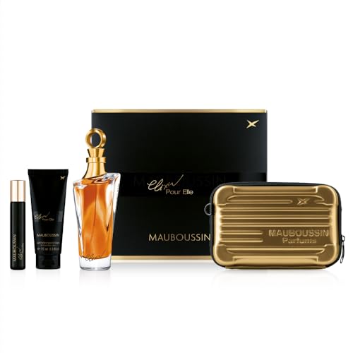 Mauboussin - Prestige 2024 Elixir Pour Elle Set: Eau de Parfum 100 ml, Körpermilch 75 ml, Reise-Spray 20 ml & Umhängetasche von Mauboussin