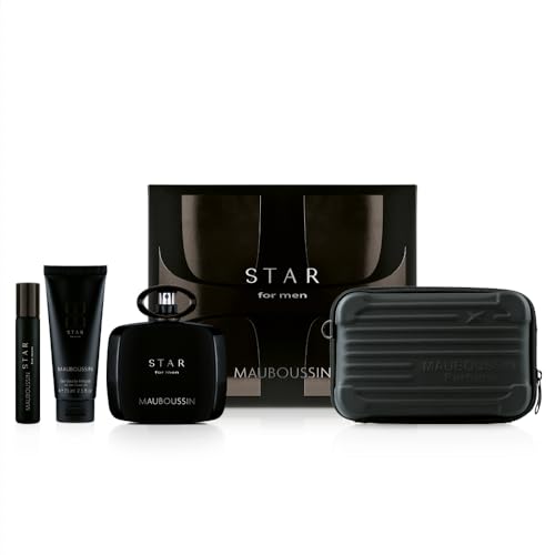 Mauboussin - Prestige 2024 Star For Men Set: Eau de Parfum 90 ml, Duschgel 75 ml, Travel Spray 20 ml & Umhängetasche von Mauboussin