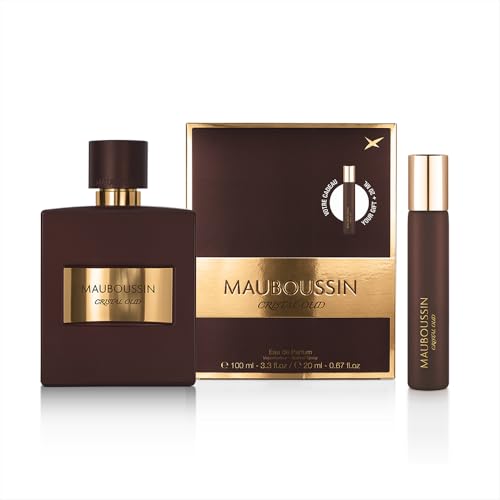 Mauboussin - Pour Lui Cristal Oud 100 ml + 20 ml (Travel Spray) – Eau de Parfum für Herren – orientalischer Duft von Mauboussin