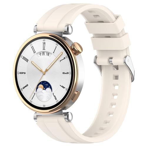 Maucoray Silikon-Uhrenarmband kompatibel mit Huawei Watch GT4 41 mm/46 mm Armband, Ersatzarmband Zubehör Armband, 18mm for GT4 41MM, Silikon von Maucoray