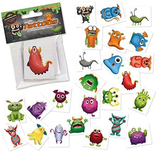 24 Mini-Tattoos * MONSTER * von LUTZ MAUDER | Geschenk Tattoo Kindertattoos Tattoos Kinder Halloween von Mauder