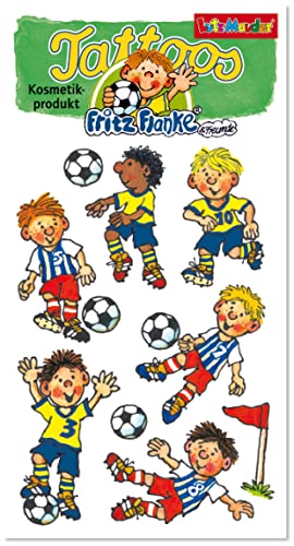 Tattoo-Set * FUSSBALLJUNGS * mit 7 Tattoos | 44702 | Fussball Fussballer Soccer Kindertattoo Kinder Geburtstag Mitgebsel von Mauder