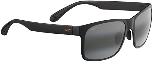 Maui Jim RED SANDS grey red sands black matt Sunglasses Unisex Standard, Standard, Unica von Maui Jim