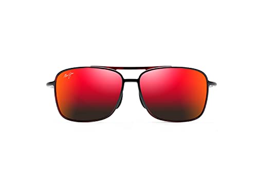 Maui Jim Damen Kaupo Gap Sonnenbrille, Rot/Schwarz Schildkröte/Hawaii Lava von Maui Jim