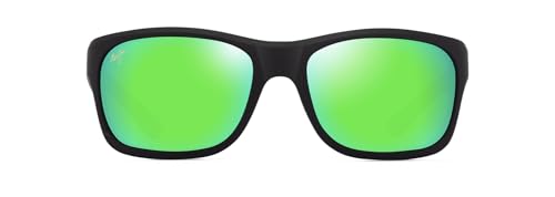 Maui Jim Unisex Ano NUI Sunglasses, Matte Black w/Green Interior, 63-18-130 Maui Jim Unisex Ano NUI Sunglasses, Matte Black w/Green Interior, 63-18-130 von Maui Jim