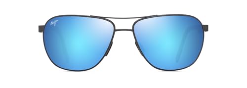 Maui Jim Unisex Castles Sunglasses, Matte Dark Ruthenium w/Black, 62-15-140 Maui Jim Unisex Castles Sunglasses, Matte Dark Ruthenium w/Black, 62-15-140 von Maui Jim