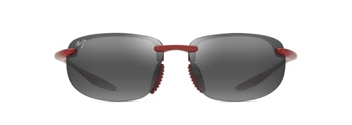 Maui Jim Unisex Hookipa Ultra Af Sunglasses, Metal Matte Red, 60-14-145 von Maui Jim