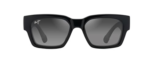 Maui Jim Unisex Sunglasses, Grey kenui Shiny blk w tr, One Size von Maui Jim