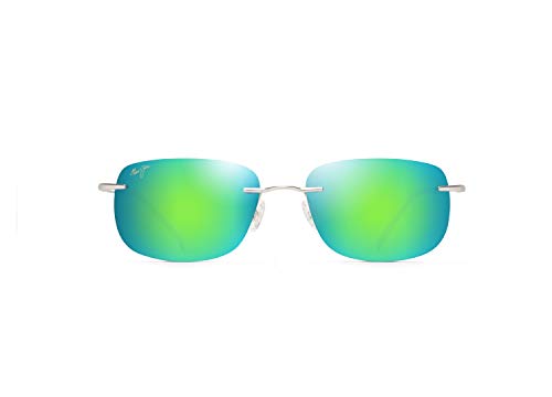 Maui Jim Unisex Sunglasses, mauigreen ohai Matte silv, L Maui Jim Unisex Sunglasses, mauigreen ohai Matte silv, L von Maui Jim