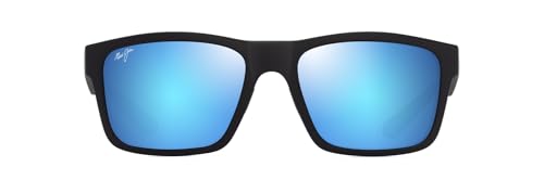 Maui Jim Unisex The Flats Sunglasses, Matte Black/Blue, 57-18-135 Maui Jim Unisex The Flats Sunglasses, Matte Black/Blue, 57-18-135 von Maui Jim