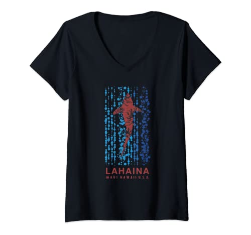 Damen Hawaii Lahaina Maui Hawaii T-Shirt mit V-Ausschnitt Damen Hawaii Lahaina Maui Hawaii T-Shirt mit V-Ausschnitt von Maui Lahaina Hawaii