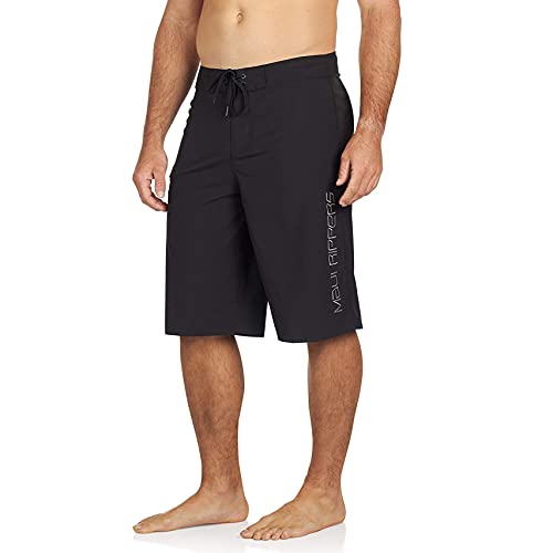 Maui Rippers Sehr lange 4-Wege-Stretch-Boardshorts, 61 cm Außennaht, Schwarz, 31 von Maui Rippers