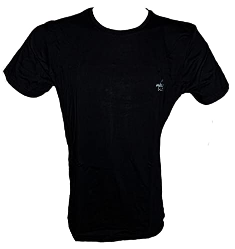 Maui Herren T-Shirt 2er Pack Rundhals Baumwolle Schwarz Weiß Gr. M L XL XXL (M, Schwarz) von Maui Sports