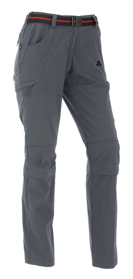 Maul 3/4-Hose Wandhose Trail Zipp Off (funktionelle Zip-Hose) lang hellgrau Damen von Maul