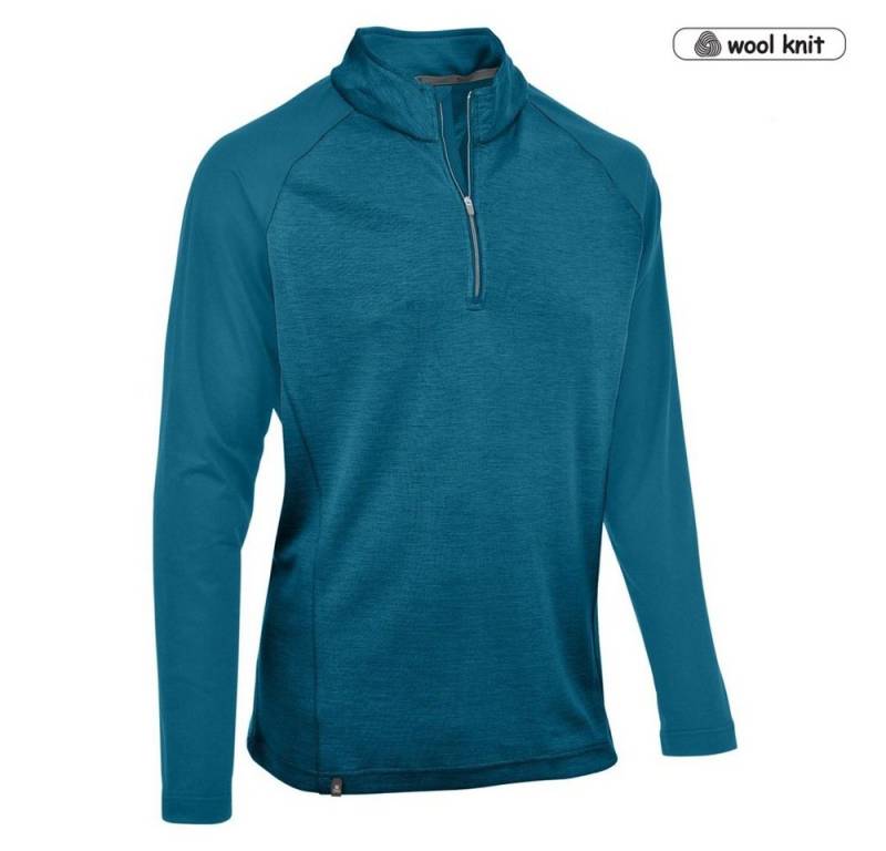Maul Langarmshirt Maul Schafjöchl Merino Half-Zip Herren Shirt – warm & atmungsaktiv von Maul
