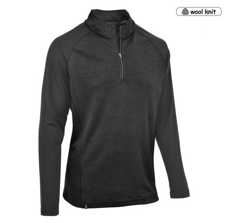 Maul Langarmshirt Maul Schafjöchl Merino Half-Zip Herren Shirt – warm & atmungsaktiv von Maul