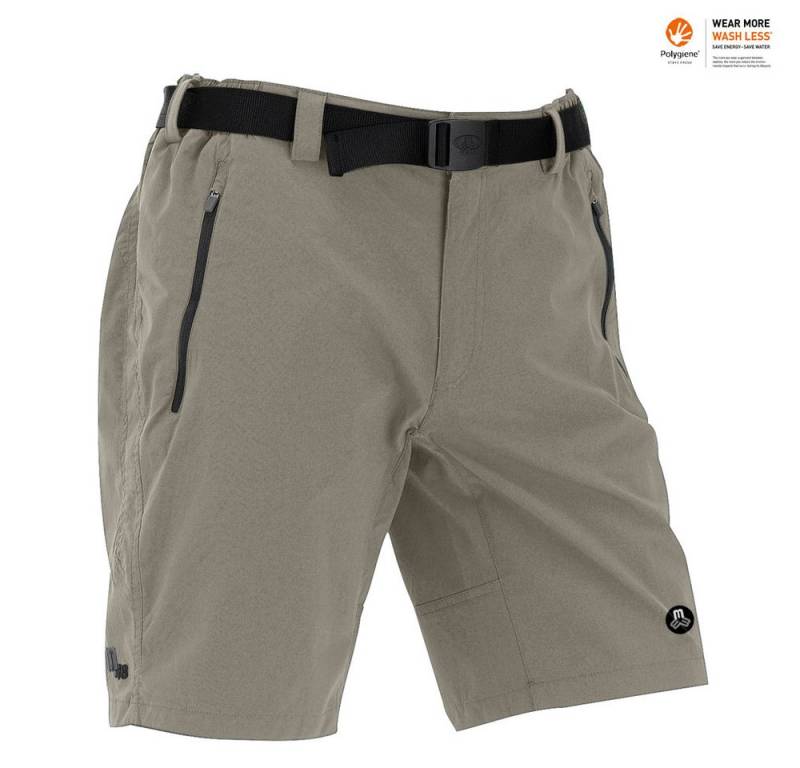 Maul Softshellhose Maul - Glishorn 2025 - Herren Wandershort mit Gürtel, beige von Maul