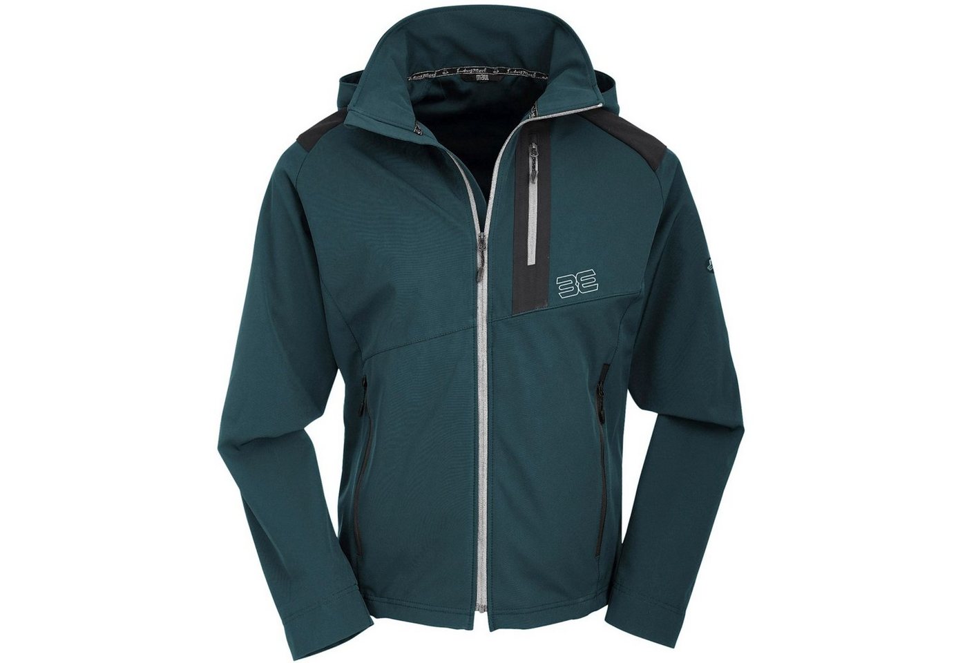 Maul Softshelljacke Galtür - Herren Softshelljacke mit Kapuze dark petrol von Maul