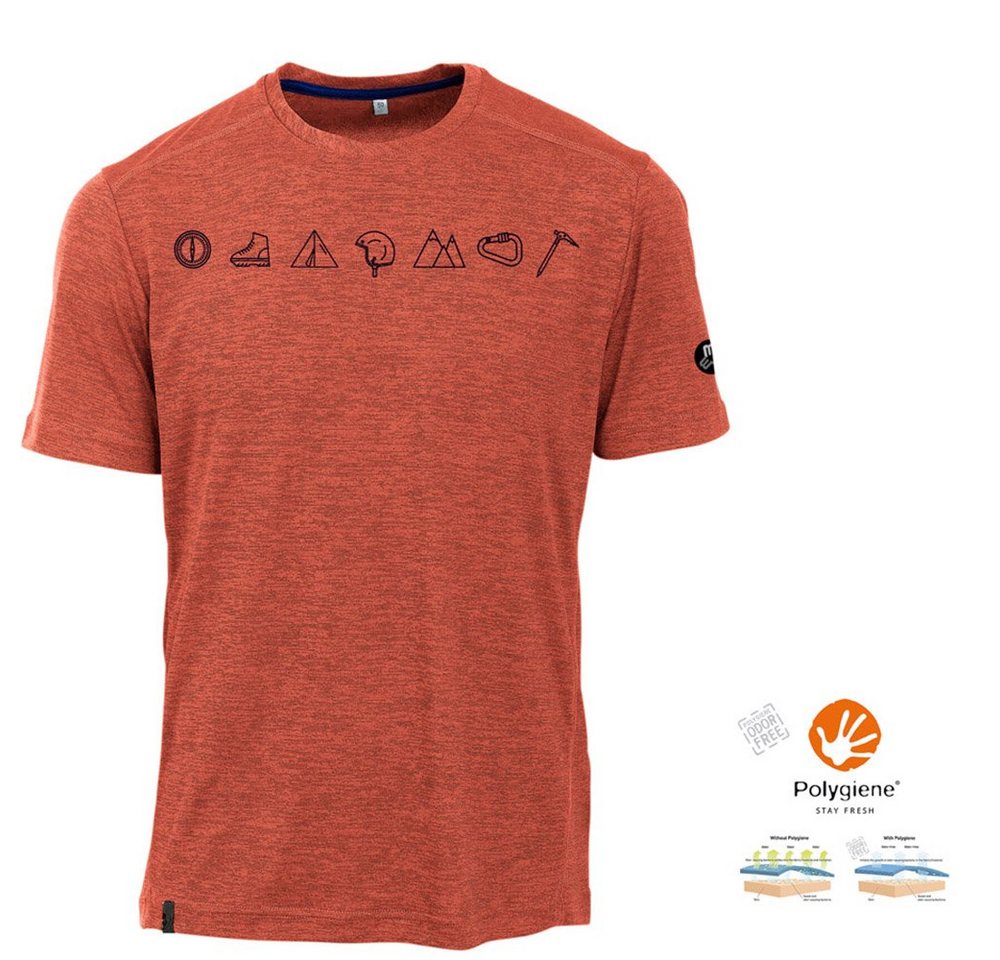 Maul T-Shirt Maul - Grinberg Fresh 2021 antibakterielles Herren T-Shirt, orange von Maul