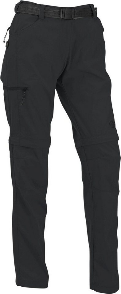 Maul Trekkinghose Hamilton 2XT - 2 in 1-zipp Damen Hose elastic - short size - black von Maul