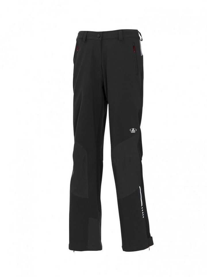 Maul Trekkinghose Monte Leone-Hybrid Damen Softshellhose schwarz von Maul