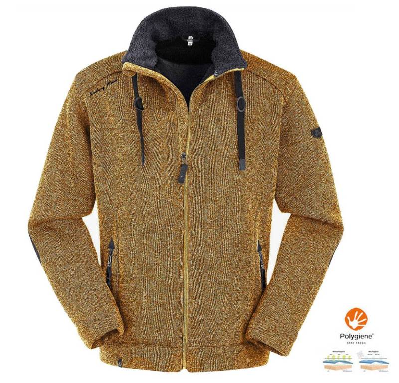Maul Trekkingjacke Maul - Lichtenau 2 - warme dicke Herren Strickfleecejacke, orange gold von Maul