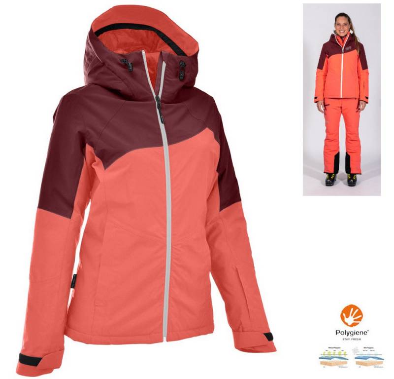 Maul Trekkingjacke Maul - Schneeberg MTX 20. Damen Skijacke Winterjacke, coral von Maul