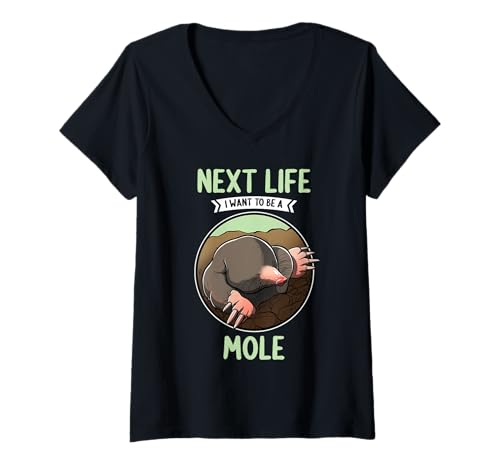 Damen Maulwürfe Maulwurf T-Shirt mit V-Ausschnitt Damen Maulwürfe Maulwurf T-Shirt mit V-Ausschnitt von Maulwürfe Maulwurf Tier Shop