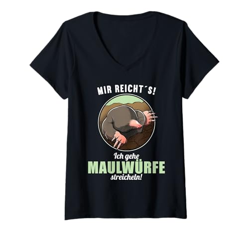 Damen Maulwürfe Maulwurf T-Shirt mit V-Ausschnitt Damen Maulwürfe Maulwurf T-Shirt mit V-Ausschnitt von Maulwürfe Maulwurf Tier Shop