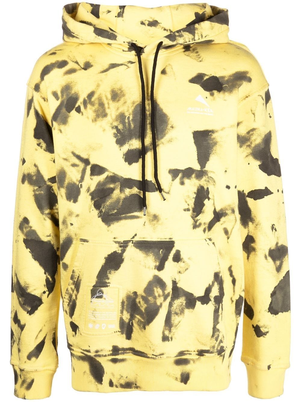 Mauna Kea Hoodie mit abstraktem Print - Gelb von Mauna Kea