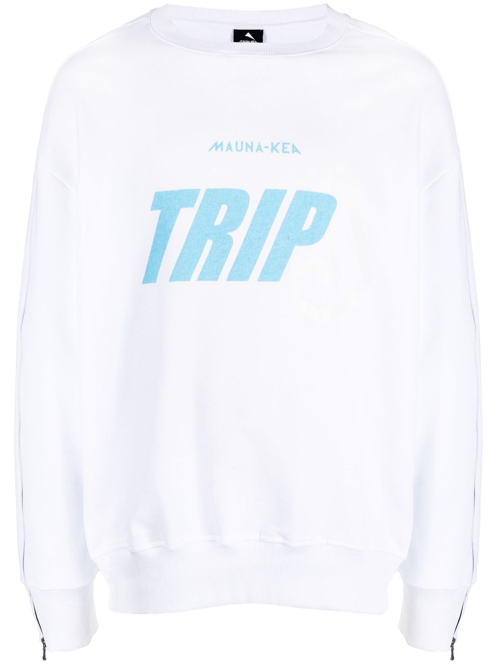 Mauna Kea x Triple J Sweatshirt mit Reißverschlüssen - Weiß von Mauna Kea