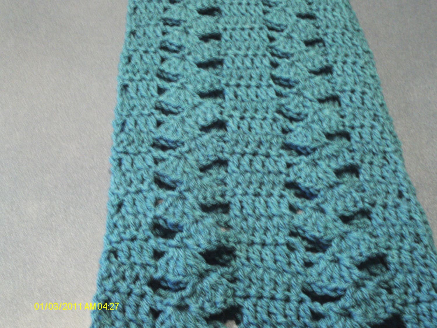 Aqua Gehäkelt Langen Schal Aqua Gehäkelt Langen Schal von MaureensCraftDesigns