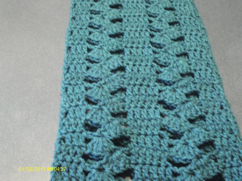 Aqua Gehäkelt Langen Schal Aqua Gehäkelt Langen Schal von MaureensCraftDesigns