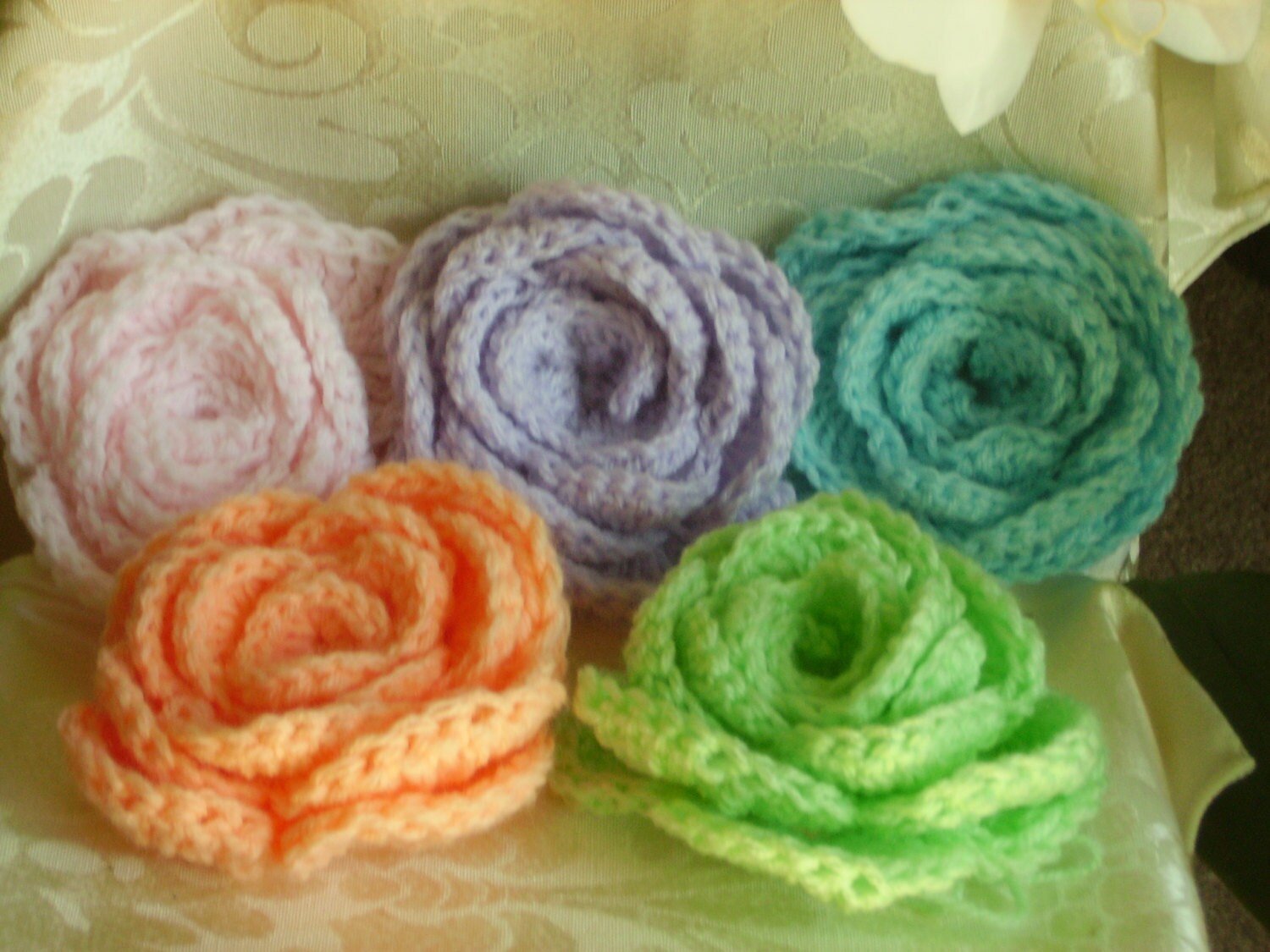 Großen Pastell Häkeln Rosen Großen Pastell Häkeln Rosen von MaureensCraftDesigns