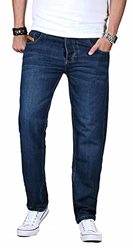 Maurelio Modriano Designer Herren Jeans Hose Basic Jeanshose Regular [MM-023-Dunkelblau-W32-L32] von Maurelio Modriano