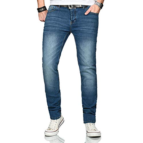 Maurelio Modriano Herren Jeans Hose Basic Stretch Jeanshose Regular Slim [MM-004-W30-L32] von Maurelio Modriano