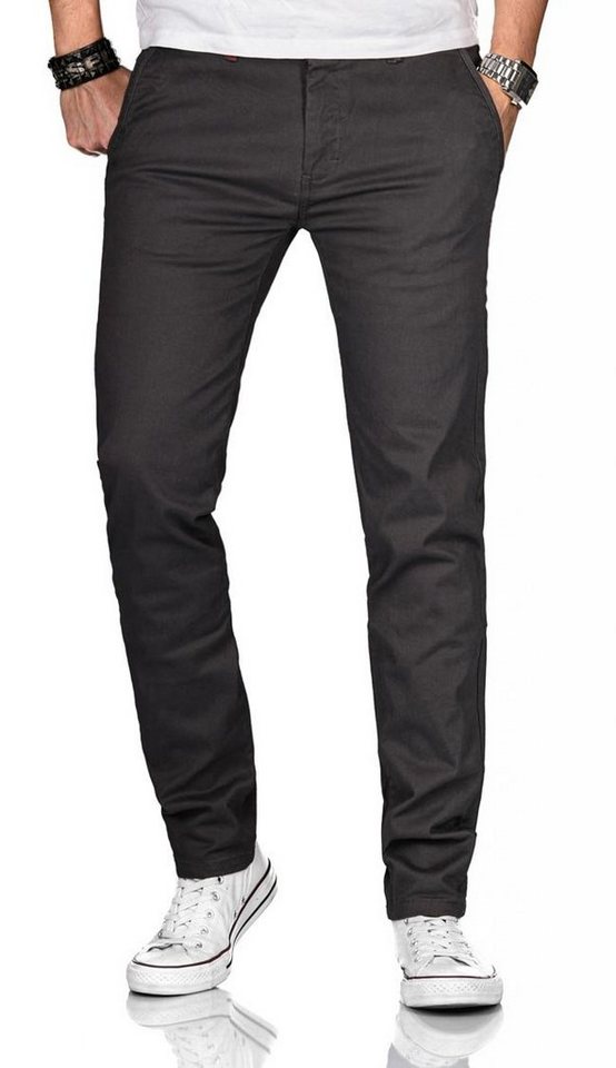 Maurelio Modriano Straight-Jeans Maurelio Modriano Herren Designer Chino Hose Schwarz MM-002 mit Stretchanteil von Maurelio Modriano