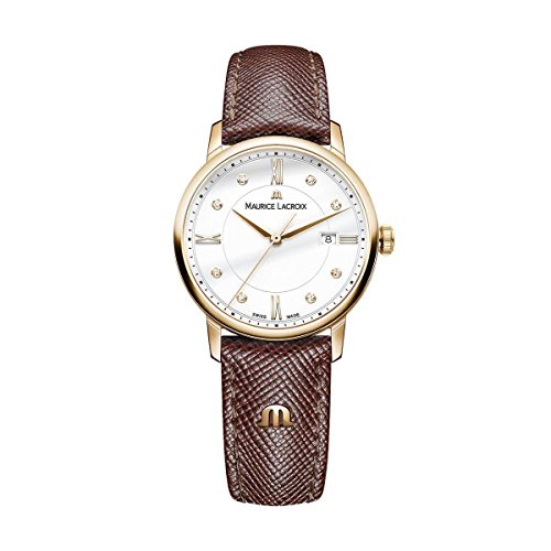 Maurice Lacroix Damen Analog Quarz Uhr mit Leder Armband EL1094-PVP01-150-1 von MAURICE LACROIX