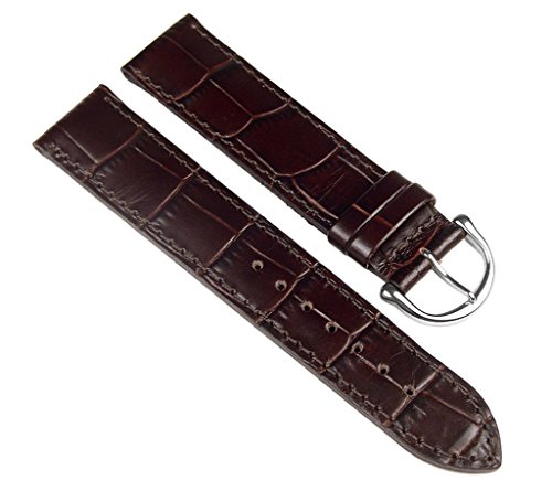 Maurice Lacroix Louisiana Optik Uhrenarmband Leder Band Dunkelbraun 19mm 19971S von MAURICE LACROIX