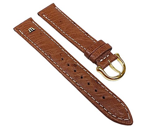 Maurice Lacroix Uhrenarmband Straußenleder Band Hellbraun 22626G, Stegbreite:19mm von MAURICE LACROIX