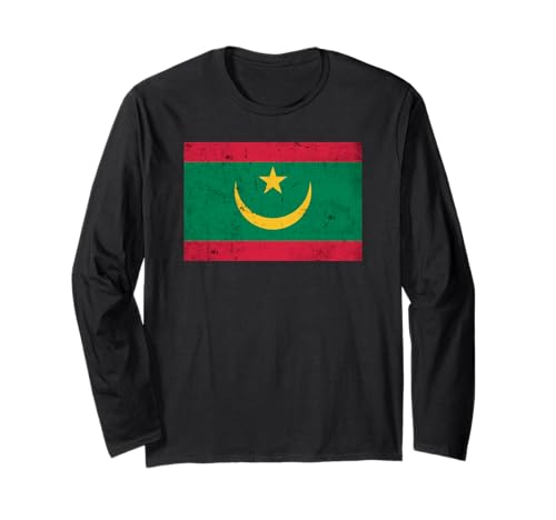 Mauretanien Flagge Grafik für Männer Frauen Kinder Langarmshirt von Mauritania Flag Graphic Store