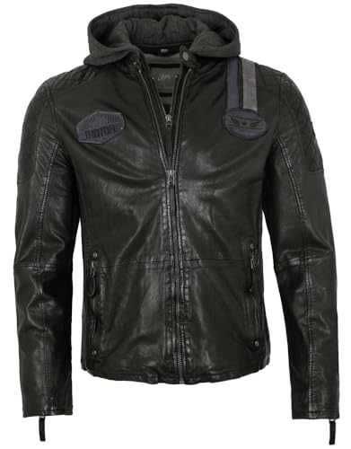 Mauritius Gipsy by Herren Echtleder Lederjacke Kapuze Lammnappa schwarz Größe XL von Mauritius