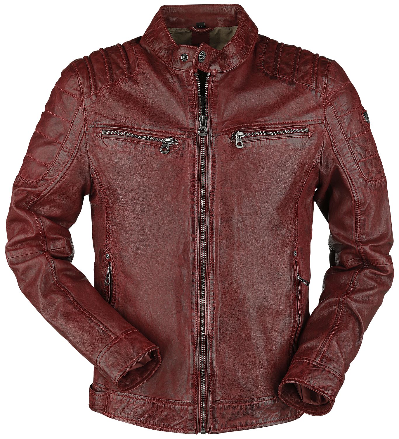 Mauritius Camren Slim Fit NSLVW Lederjacke rot in S von Mauritius