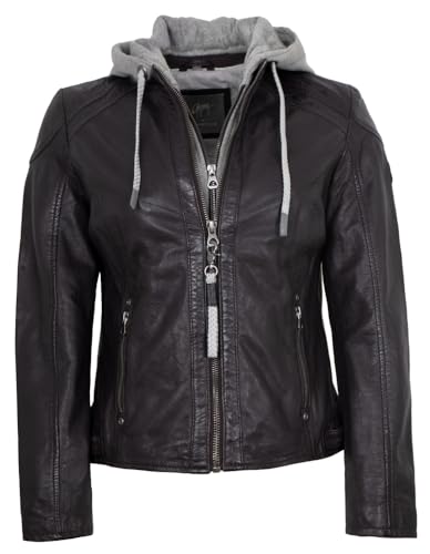 Mauritius Gipsy by Damen Echtleder Lederjacke Lammnappa Kapuze Plum lila Größe XL von Mauritius