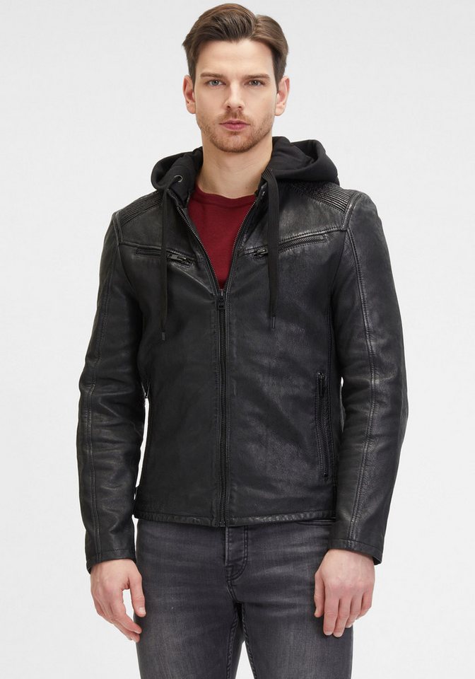 Mauritius Lederjacke G2MNeiko SF mit Reißverschluss, Ziersteppung von Mauritius