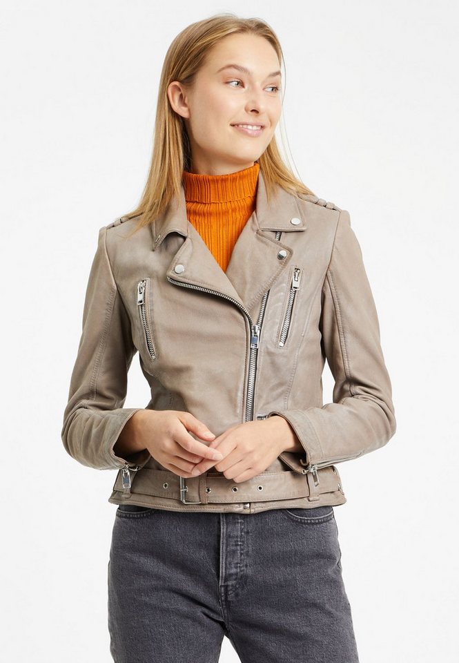 Mauritius Lederjacke »G2W Kagami SF LABON« • Inklusive Gürtel mit Schnalle von Mauritius